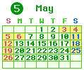 2019年5月カレンダー