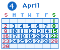2023年04月カレンダー