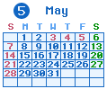 2023年5月カレンダー