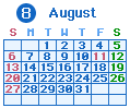 2023年08月カレンダー