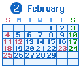 2024年02月カレンダー