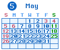 2024年5月カレンダー
