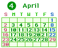 2023年04月カレンダー