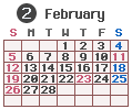 2023年02月カレンダー