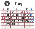 2023年05月カレンダー