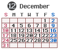2023年12月カレンダー