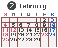 2024年02月カレンダー